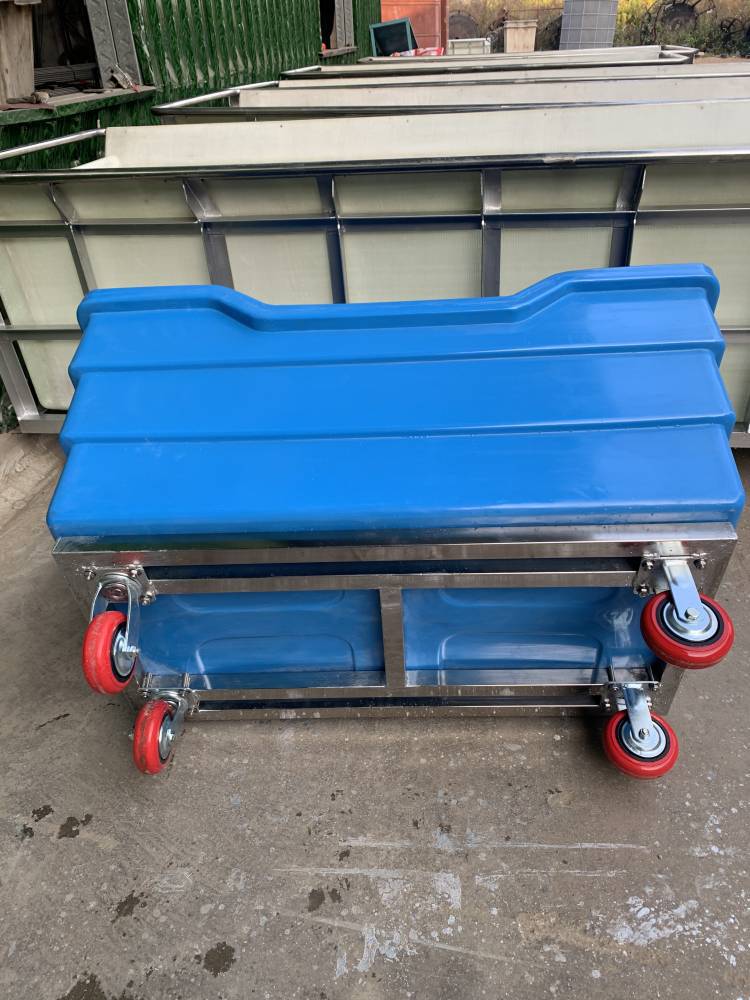 大量供应不锈钢牛筋内胆布草车/纺纱厂用耐撞击方桶落纱布车