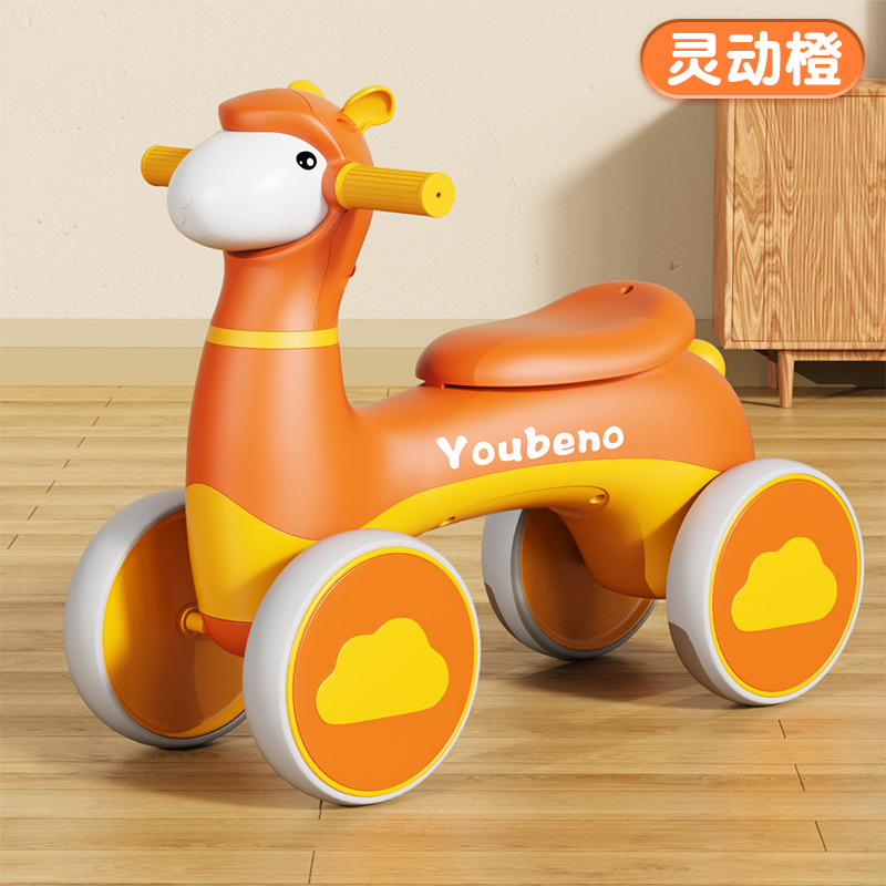 Balance Bike (for Kids) 1-3 Years Old Baby No Pedal Luge with Music Light Boys Girls Toddlers Sliding Mule Cart