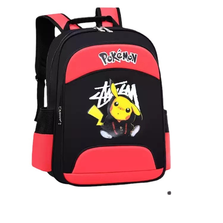 Factory Direct-Sale Schoolbag Primary School Students Burden Reduction Grade 1 to Grade 6 Pikachu Trendy Lightweight Children's Schoolbag Wholesale