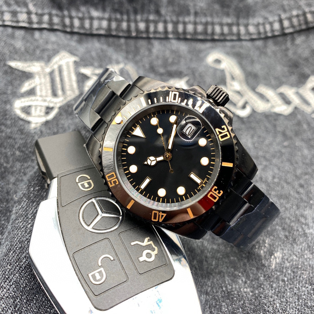 tiktok跨境货源vr 全黑壳 黑金刚手表全自动机械男士手表 男表