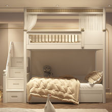 儿童母子床美式家用高低床上下铺双层床环保大人双人床女孩成人床
