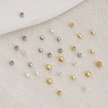 18k铜镀真金包金保色可夹扁定位珠隔珠DIY手工饰品配件收尾固定珠