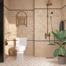 法式美拉德花砖复古卫生间瓷砖浴室厨房厕所艺术墙砖地砖哑光防滑