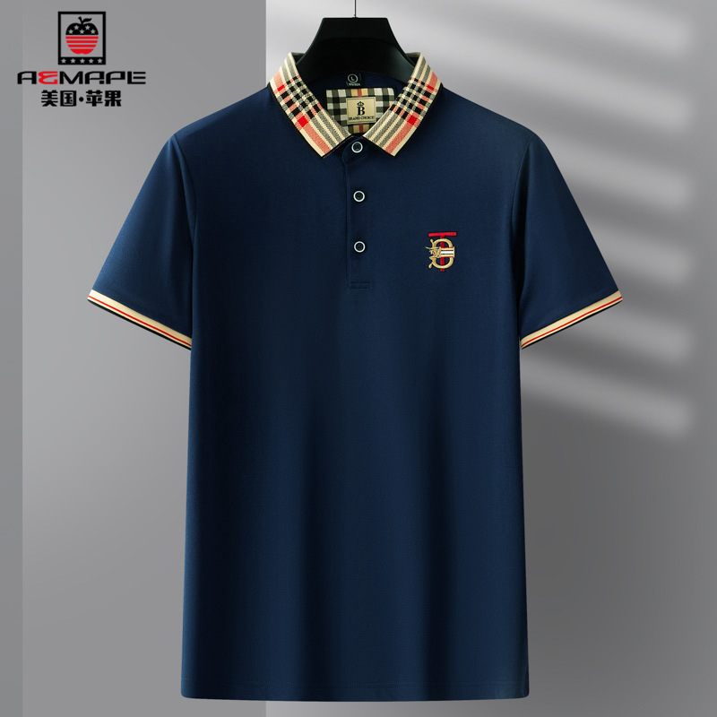 aemape/美国苹果男装夏季新品短袖男式t恤衫商务体产条纹短袖t恤