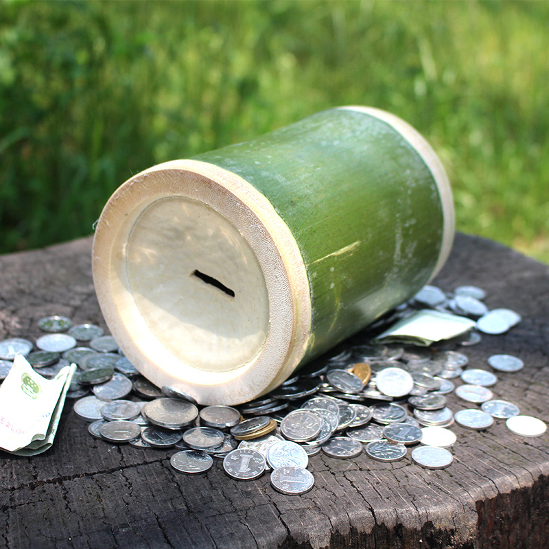 儿童防摔超大号成人男孩女孩创意硬币储钱罐摆设竹子竹筒存钱罐