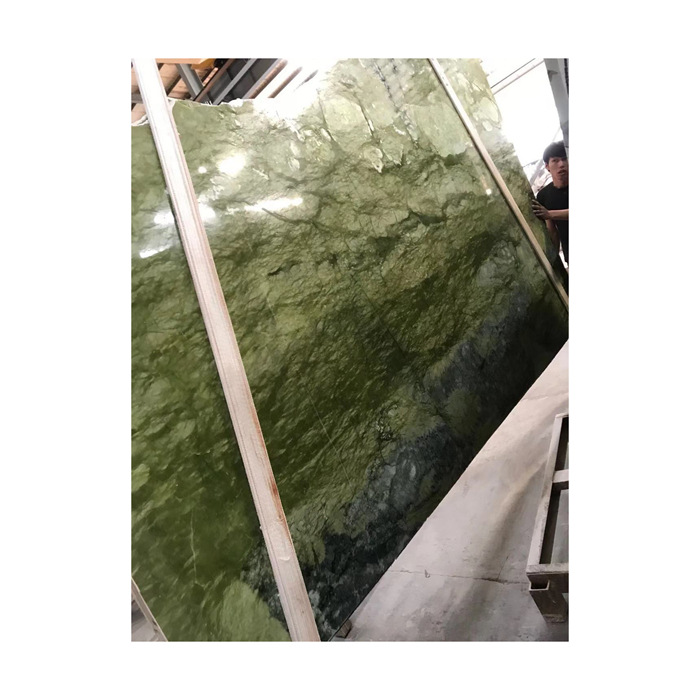 天然大理石板丹东绿酒店别墅大理石墙面背景墙桌面台面可加工成品