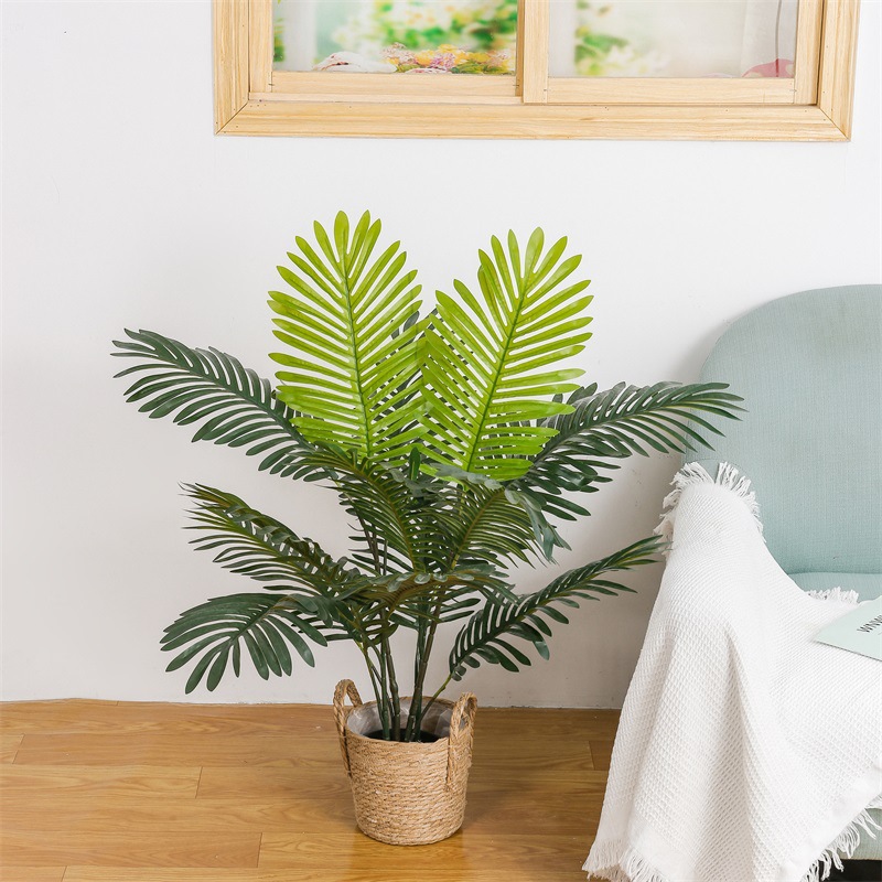 Artificial Green Plant Imitative Tree Areca Palm Artificial Potted Indoor Decoration Fake Trees Plant Bonsai Phoenix Sunflower Wholesale