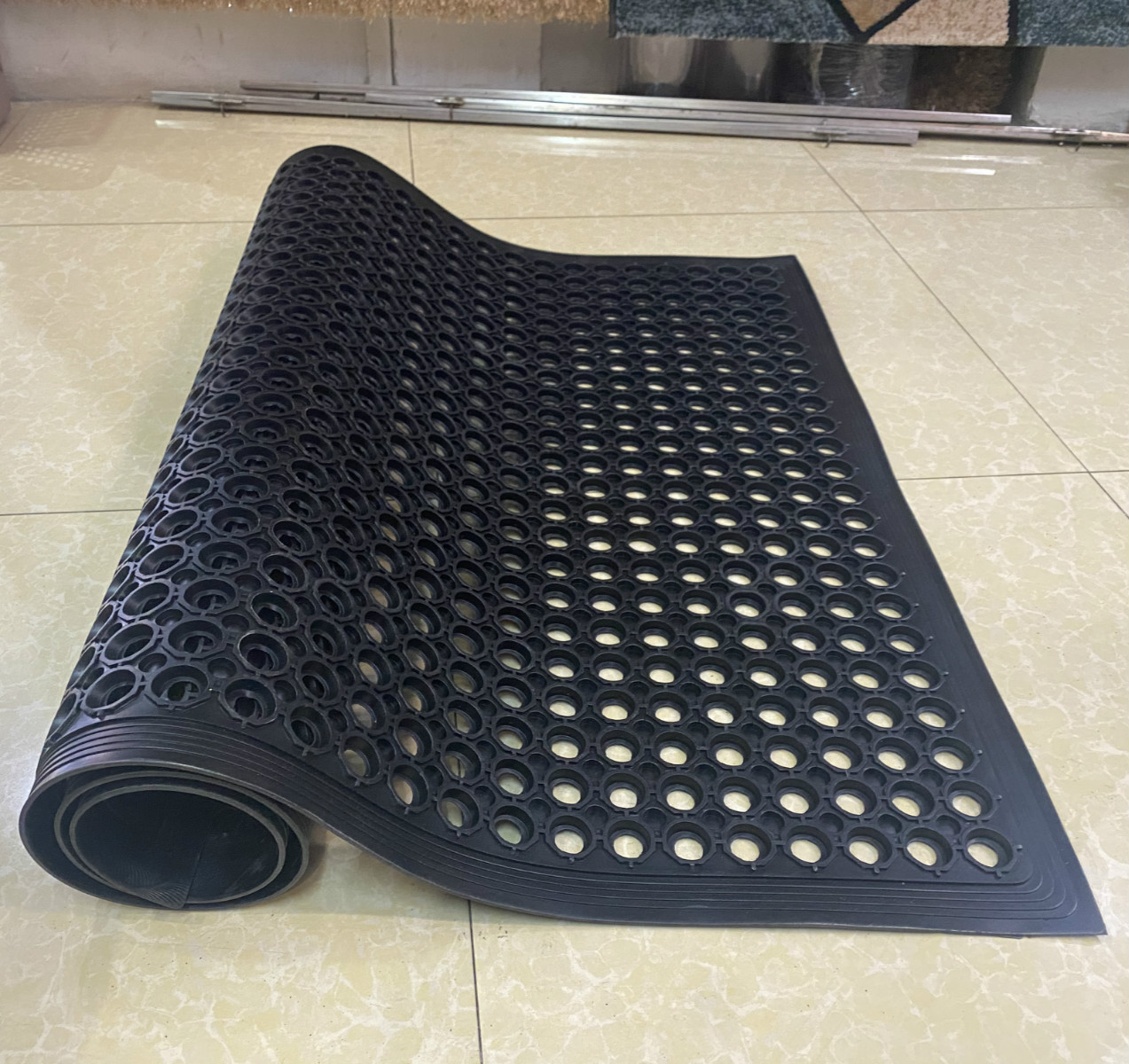 厨房防滑垫防油防水防摔餐厅饭店酒店耐磨橡胶地板垫脚垫拼接门垫