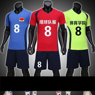 排球服队服套装团购球衣男女款气排球比赛球衣速干短袖排球衣
