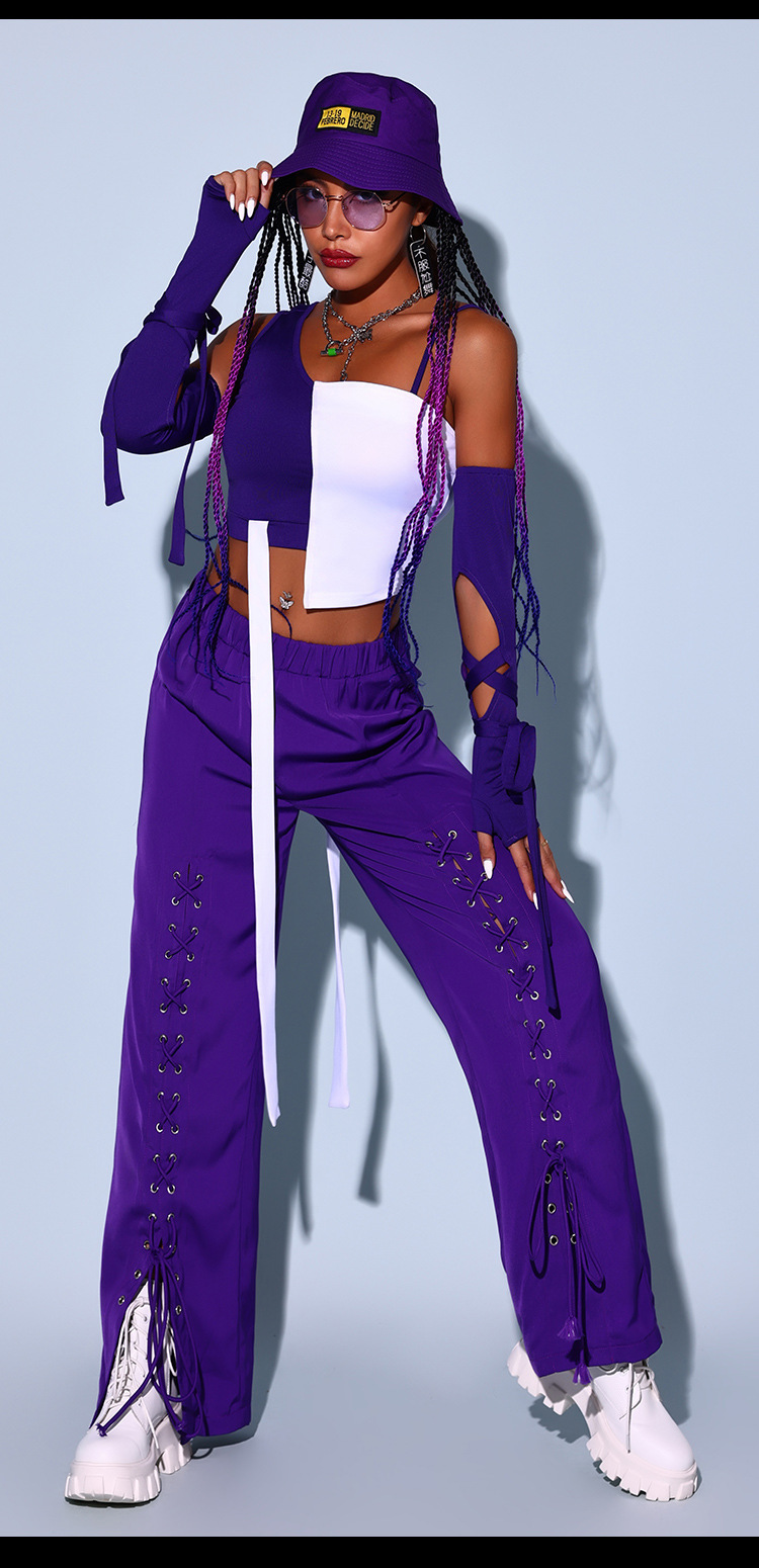 靡瑟品 爵士舞服装嘻哈街舞演出服套装jazz练功服韩舞女团打歌服