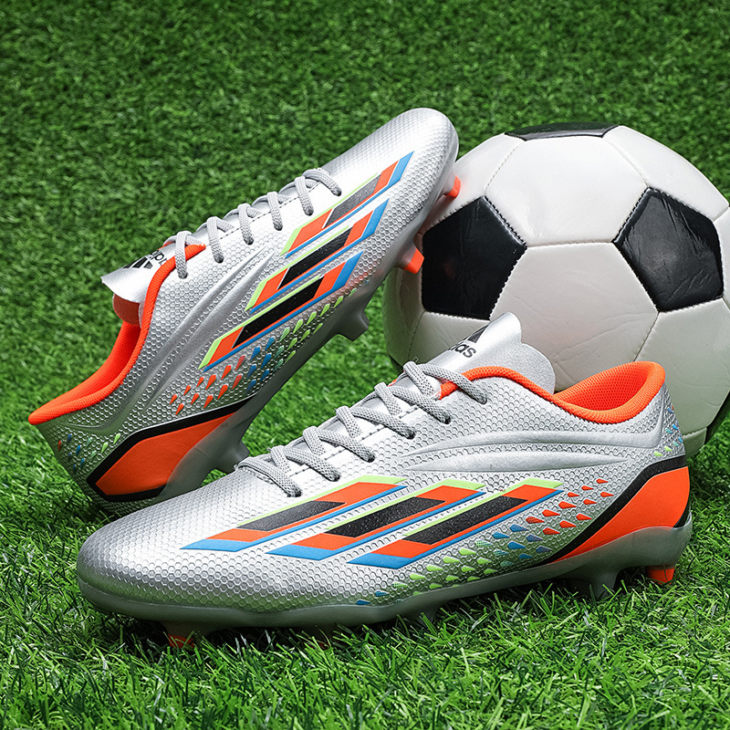 跨境新款足球鞋男女款tf碎钉ag长钉学生梅西草坪成人比赛训练球鞋