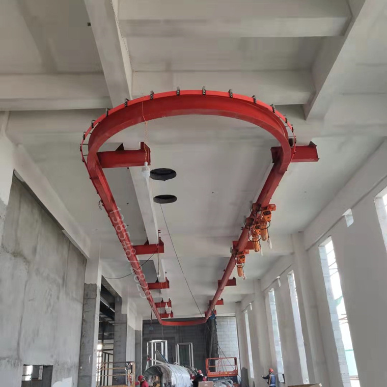 新电动葫芦环形轨道椭圆形工字钢折弯制作冷弯轨道弧形工字钢跑道