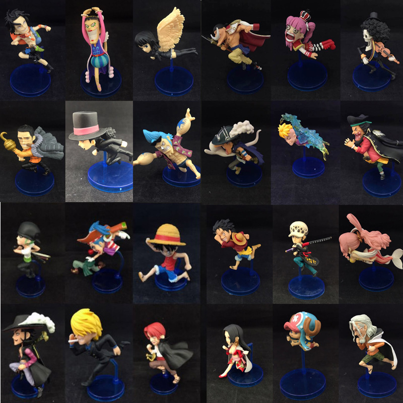 海贼wcf q版系列 手办 奔跑路飞 女帝 娜美 鹰眼 乔巴 盒蛋手办