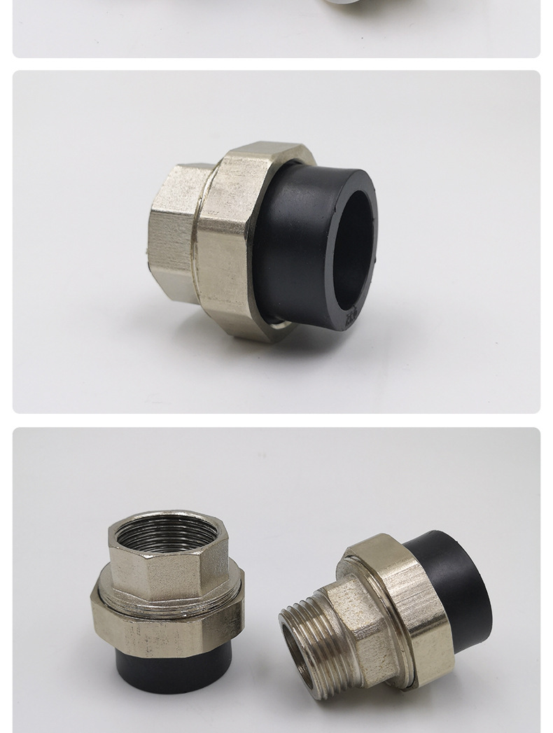 厂家批发 pe内牙铁活节 pe给水管件 pe供水热熔管件 pe内丝铁活接