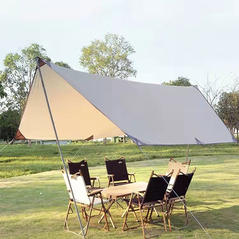 户外露营天幕帐篷野营野餐超轻防雨防晒防紫外线沙滩加厚遮阳凉棚