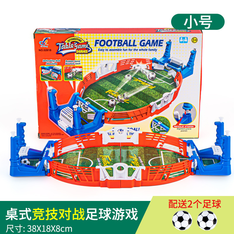 Small Double Play Table Soccer Desktop Board Game Football Crazy Football Field Game Boy and Children‘s Toy