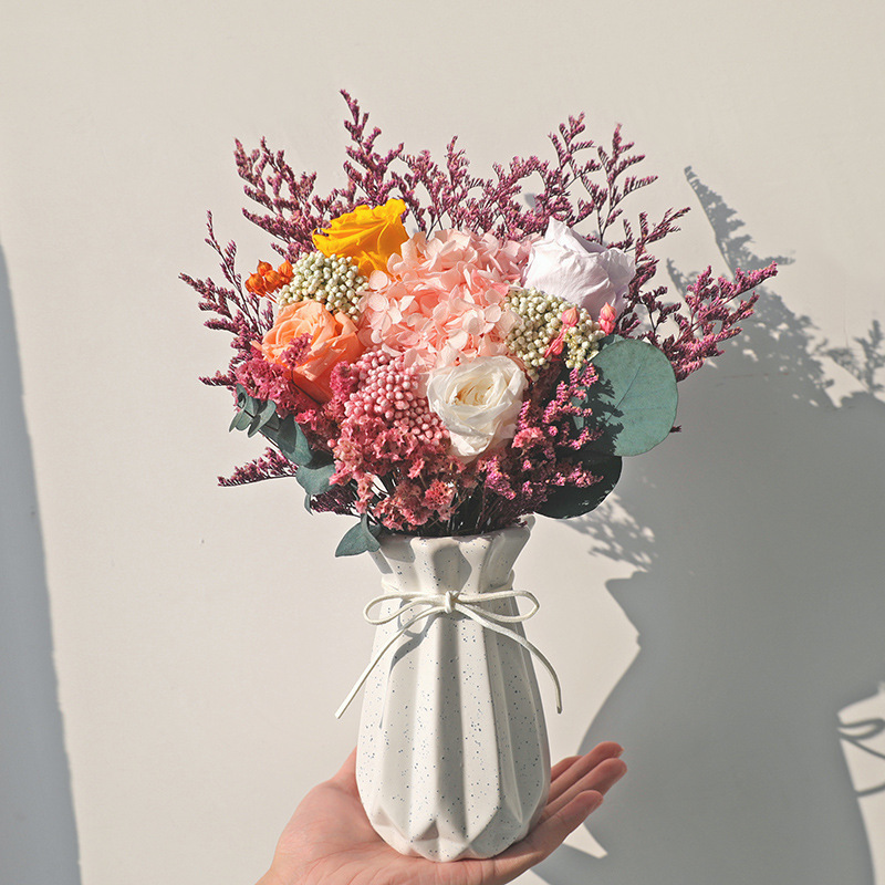 厂家批发轻奢干花束真花满天星天然风干芦苇送人生日礼物客厅摆设