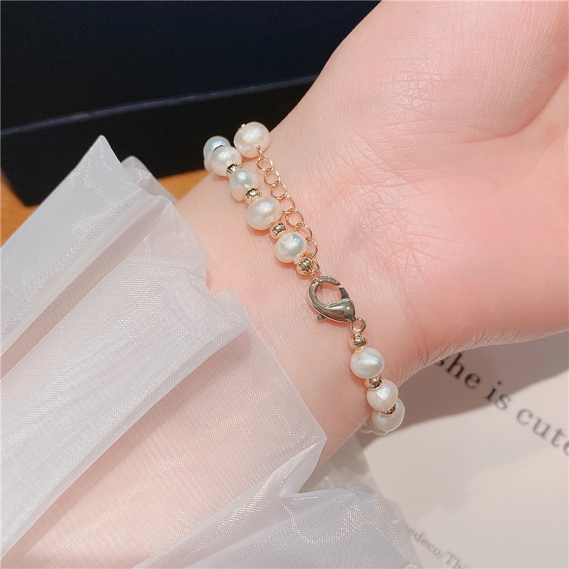 Temperamental All-Match Freshwater Pearl Bracelet Female Special-Interest Design Bracelet High Sense Bracelet