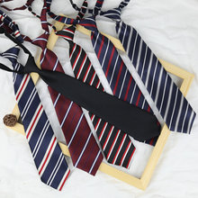 jk纯色条纹正装商务小领带领结女斜纹制服常服校服衬衫日系学院风
