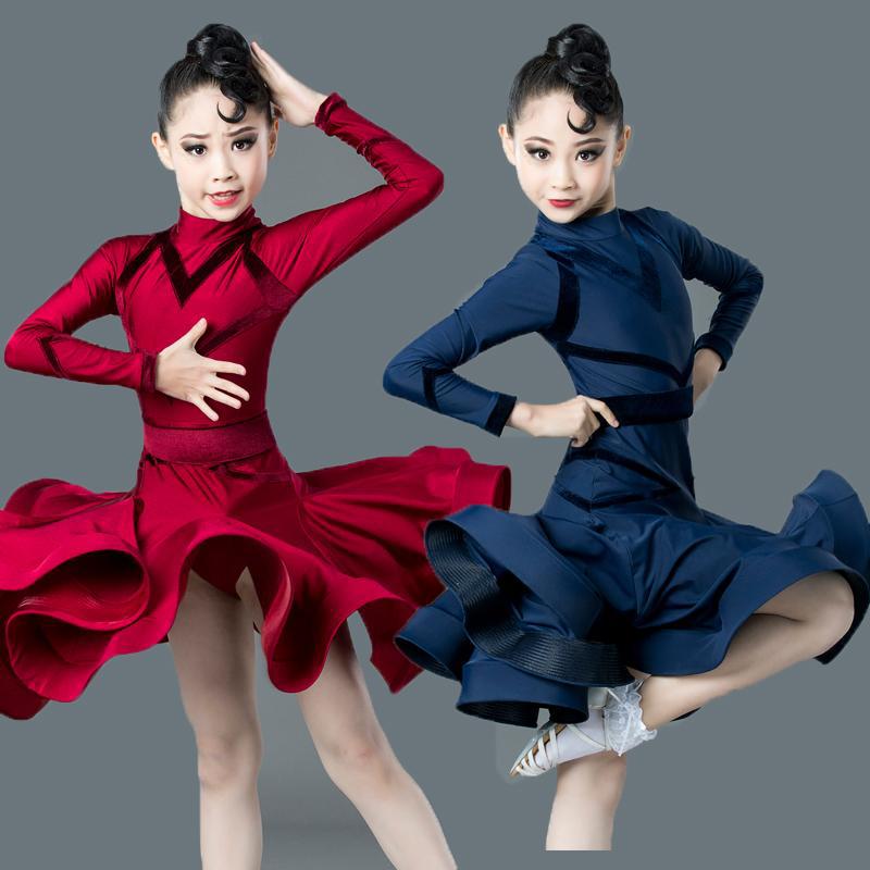 黑池拉丁舞比赛服专业高端少儿艺考规定表演服演出服女儿童练功服