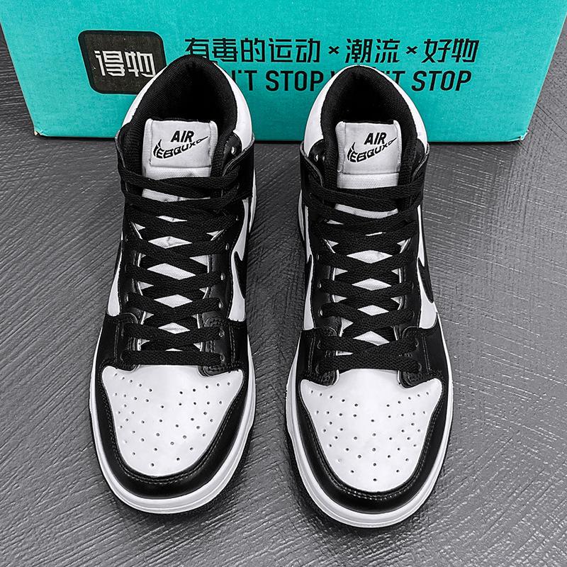 莆田工厂直销aj1男鞋高帮空军一号黑白熊猫烟灰大学蓝情侣板鞋女