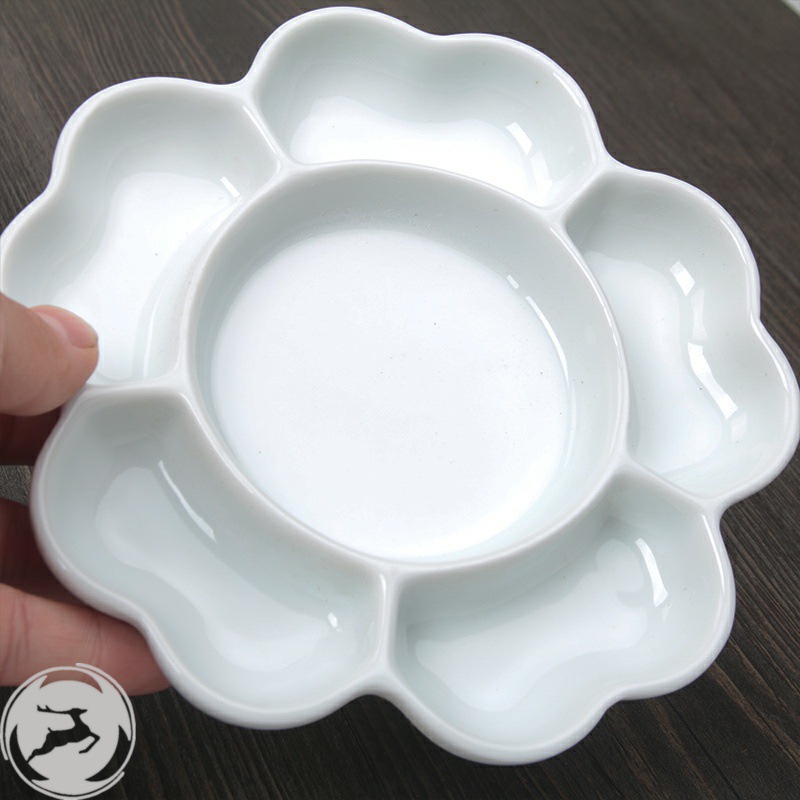 颜料颜料盘国画调色碟子塑料调色板工具调色盘陶瓷美术油画学生用