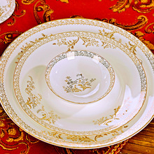 盘子盘子欧式金边陶瓷创意牛排盘西餐盘鱼盘餐具碗碟套装家用组合