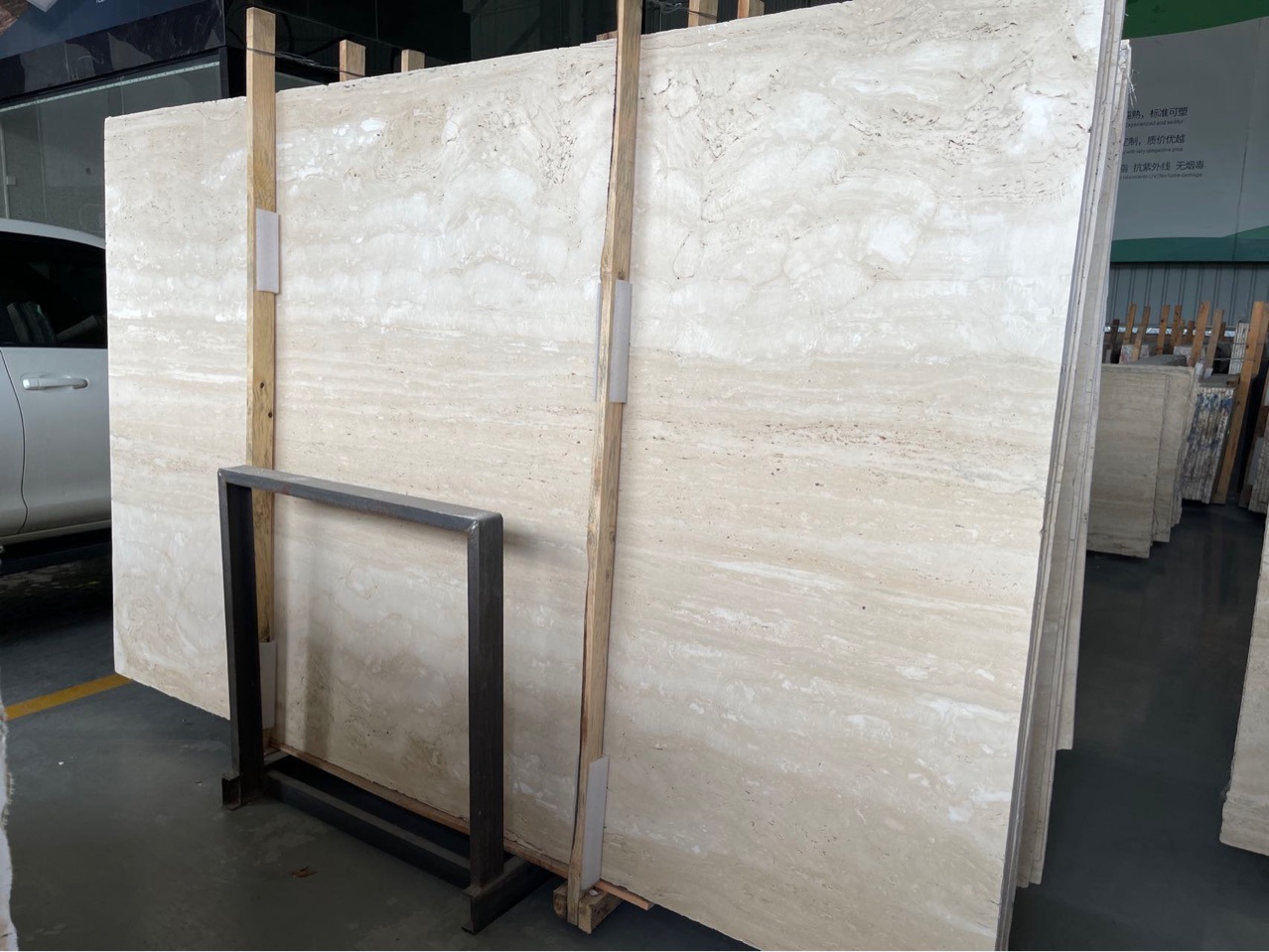 侘寂风意式家具台面外墙米白洞石象牙白洞罗马洞天然大理石-阿里巴巴