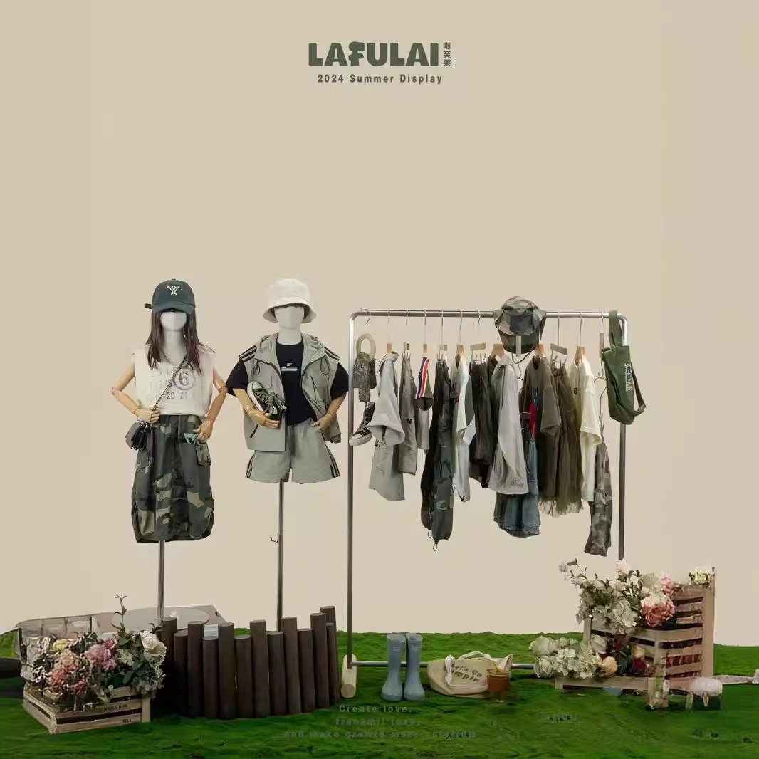 啦芙莱 两个小朋友 法语夏季儿童套装连衣裙高端品牌童装尾货批发