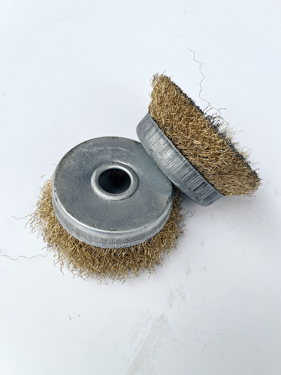 钢丝轮除锈钢丝刷角磨机打磨金属抛光轮碗型钢丝球100 型电磨电动