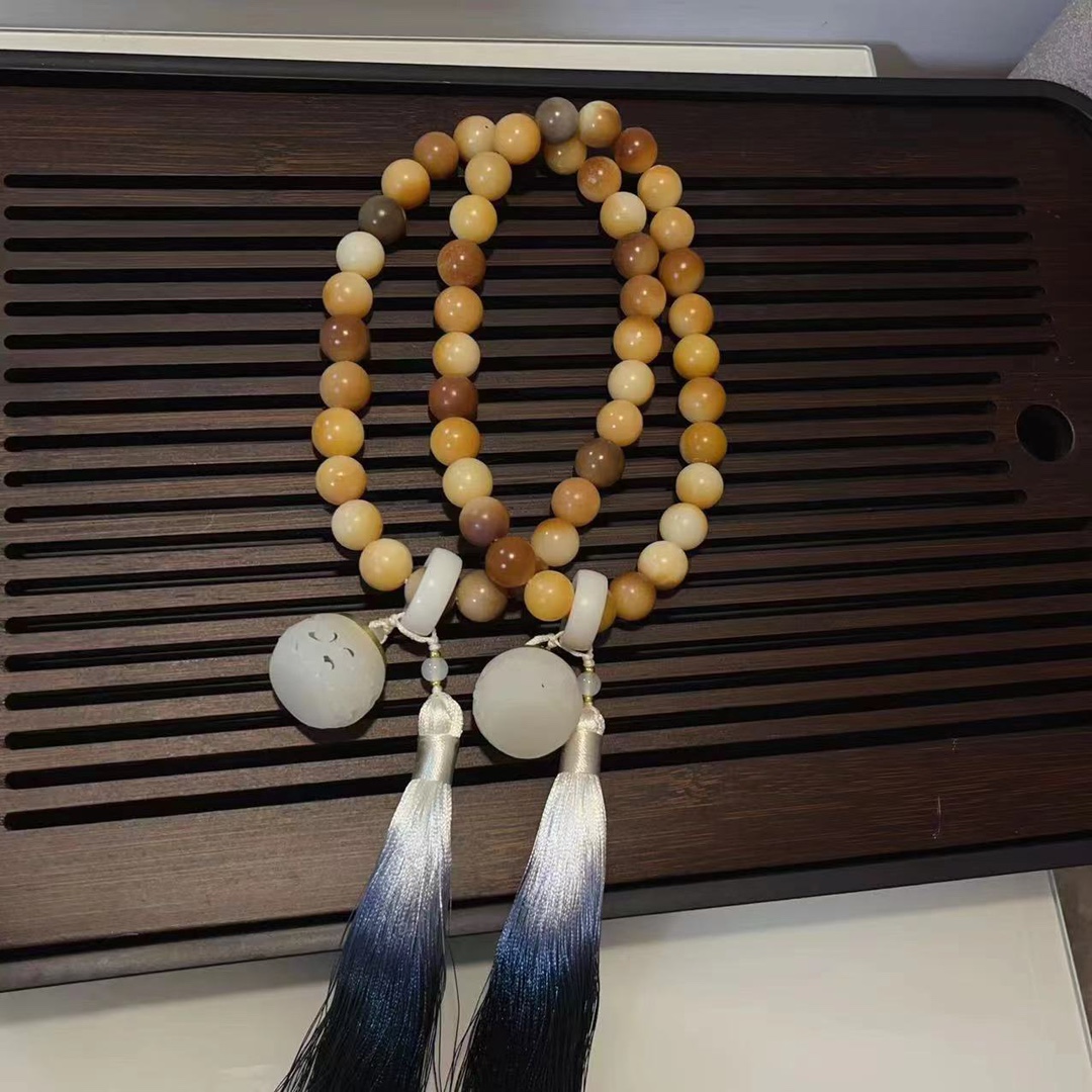 菩提旺仔小馒头系列手持车挂搭配夜光石扩香器2款diy文玩配饰