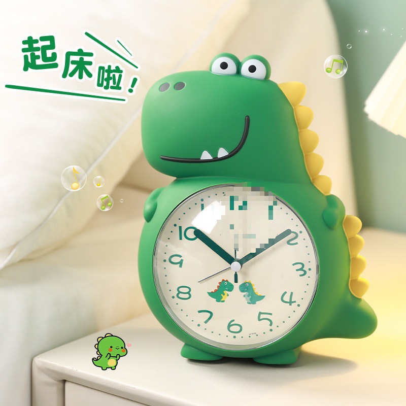 恐龙闹钟表儿童男孩女2024新款卡通小学生用专用懒虫起床神器物简