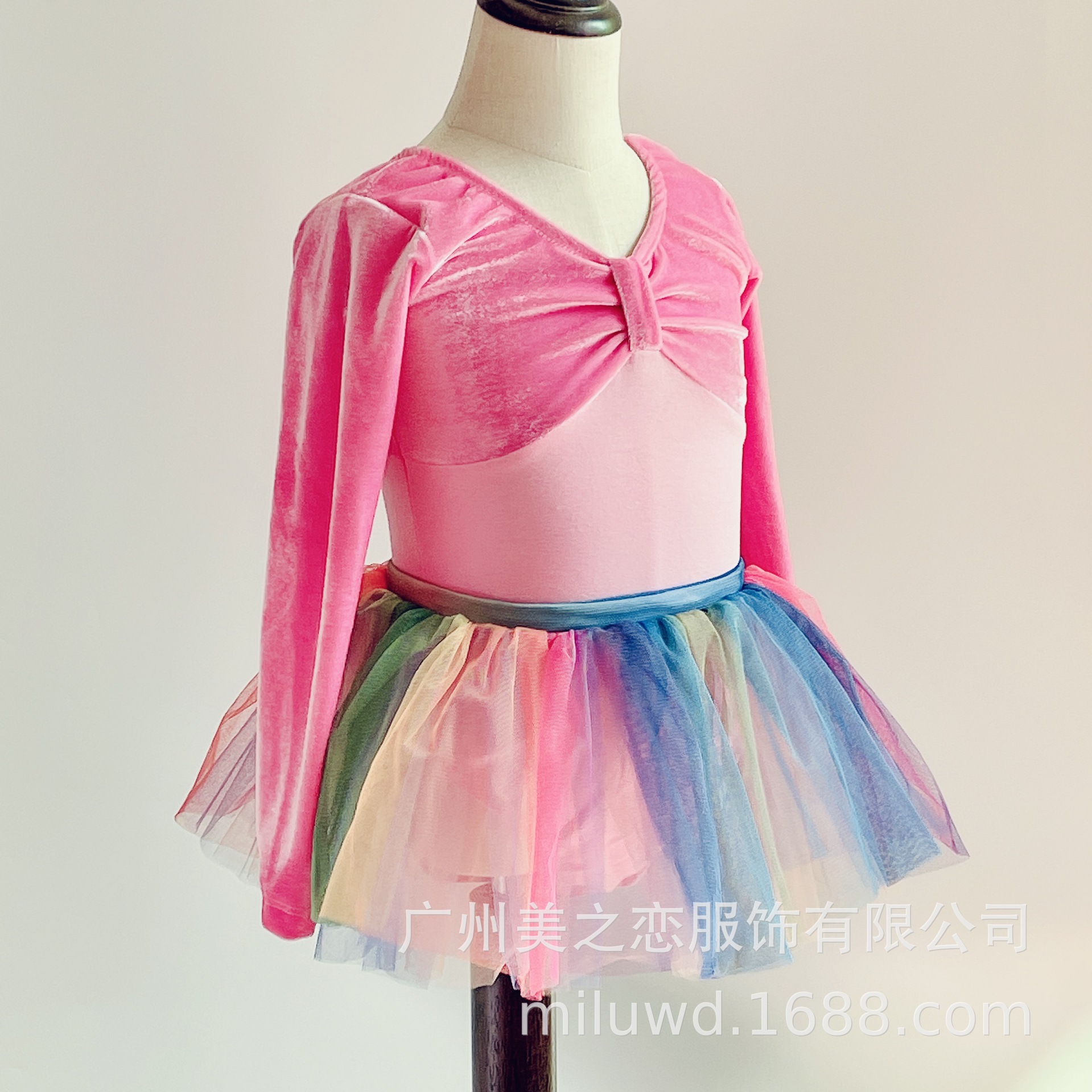 2 kg跨境属性支付方式买家服务适合身高彩虹tutu裙粉色长袖体服开裆