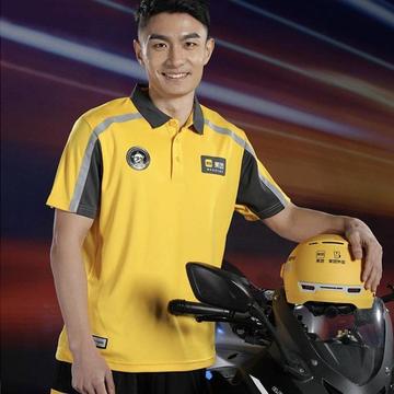 24新款美团外卖衣服短袖工作服骑手夏季工衣美团外卖t恤夏装装备