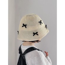 夏季宝宝遮阳帽可爱防晒渔夫帽透气薄款洋气儿童可折叠水桶帽夏天