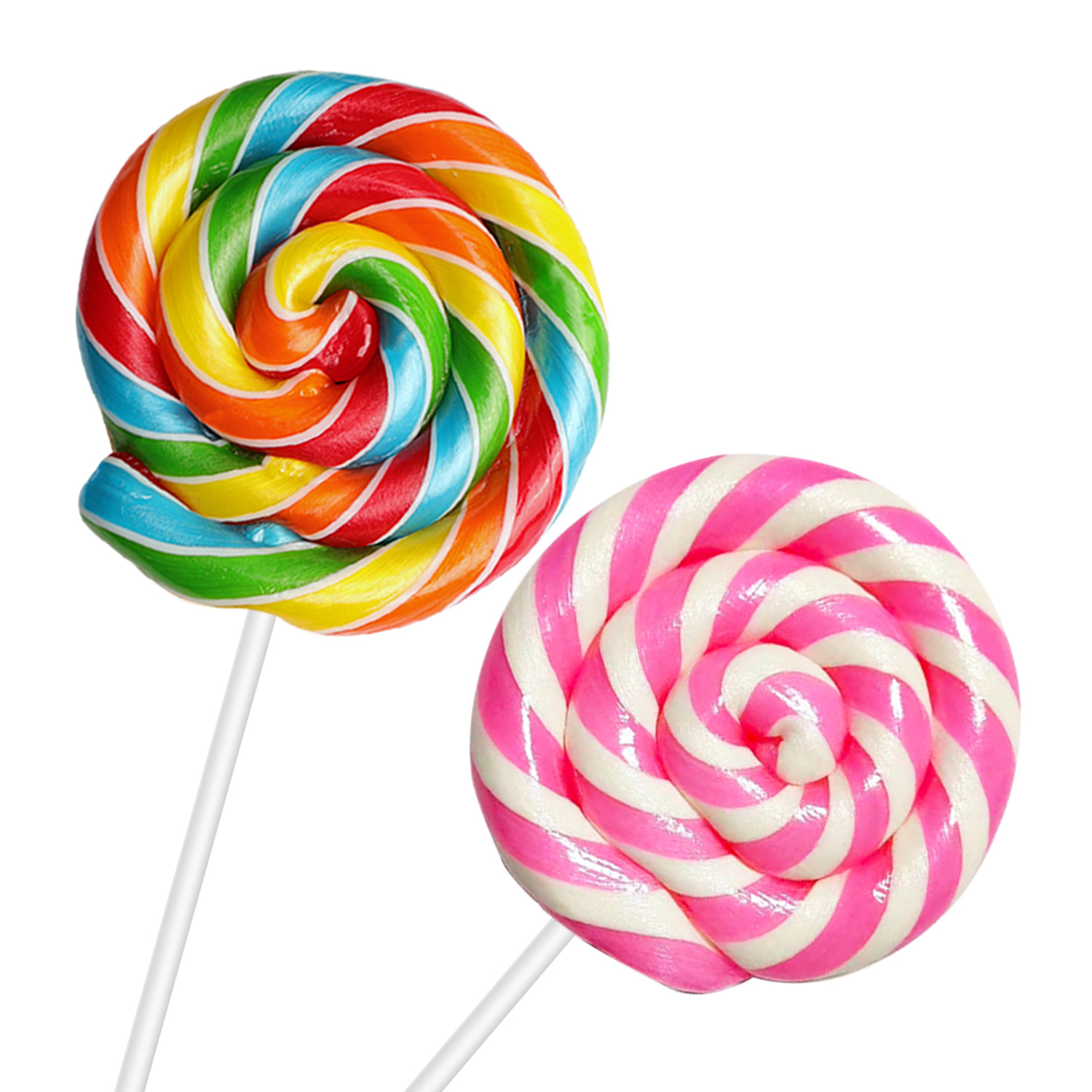 创意七彩虹无蔗糖棒棒糖果卡通波板糖儿童节日礼盒硬糖果零食批发