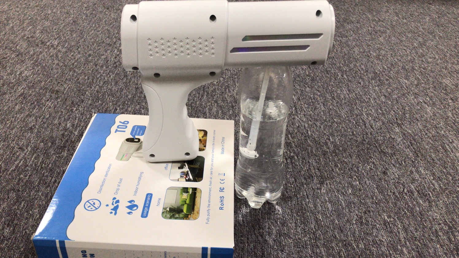 k6x无线喷雾消毒枪k5pro酒精消毒器k5蓝光雾化枪t06手持喷雾枪