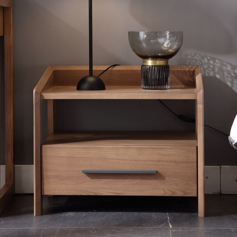 北欧简约现代实木床头柜酒店宾馆边柜客厅收纳柜储物柜抽屉小斗柜