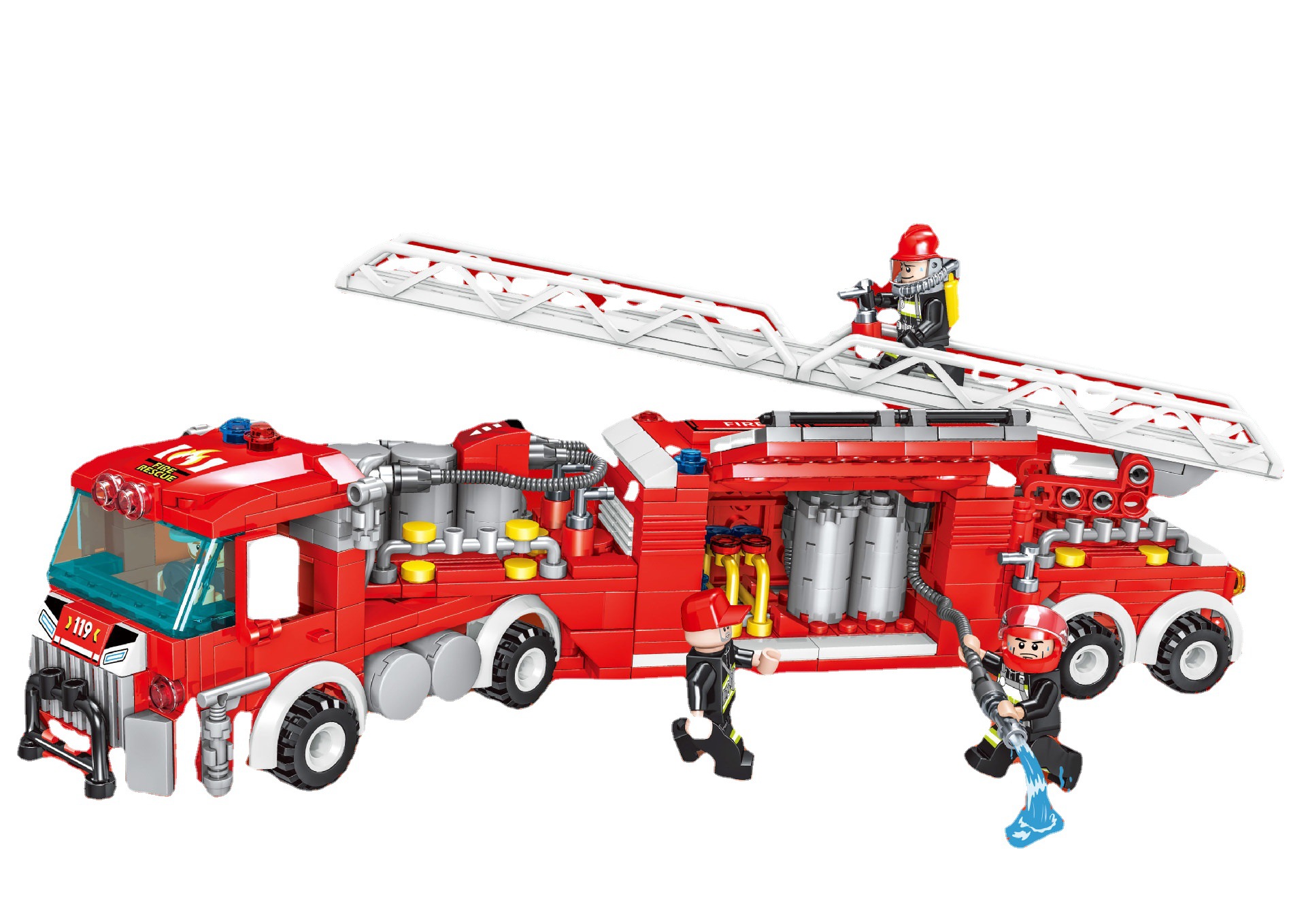 正博积木军事组合城市消防兼容乐高儿童玩具教育机构拼装男孩礼物