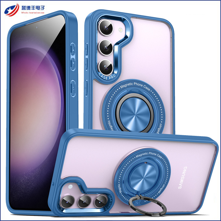 适用三星s23plus铠甲手机壳客影防摔亚克力tpu磁吸盔