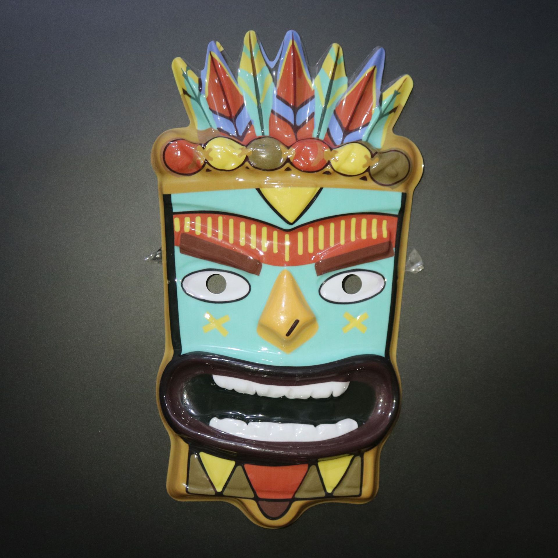 新款印第安酋长面具男卡通巫师化装舞会装扮夜店派对野人面具批发