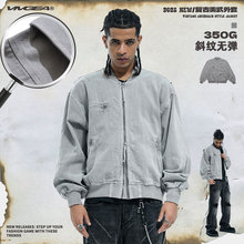 VIVGAE美式街头棒球服夹克男2025新款潮牌工装男飞行员宽松外套男