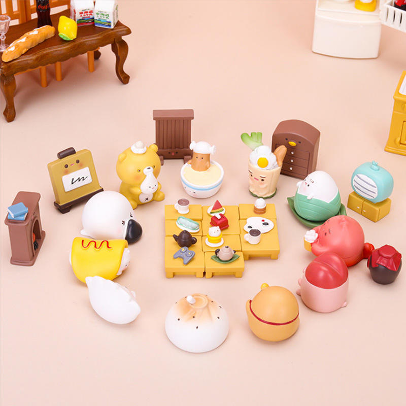 元气食堂盲盒公仔定制卡通动漫手办可爱网红新款公仔摆件礼物定做