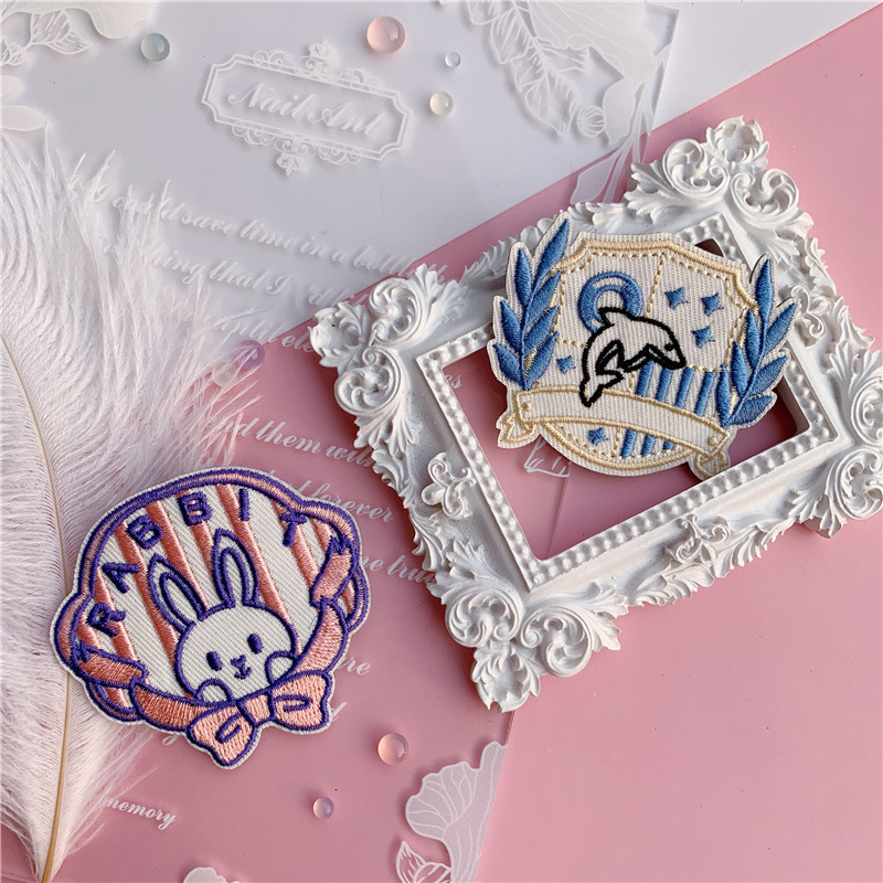 jk刺绣徽章西装外套衬衫dk布制胸针可爱日系校供感学生制服配饰