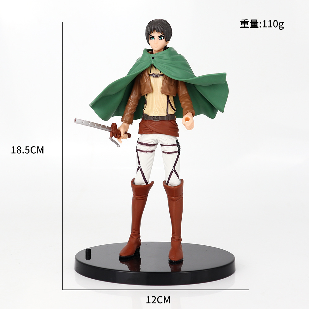 进击的巨人动漫手办 艾伦手办摆件 兵长二代艾伦铠之巨人桌面摆件