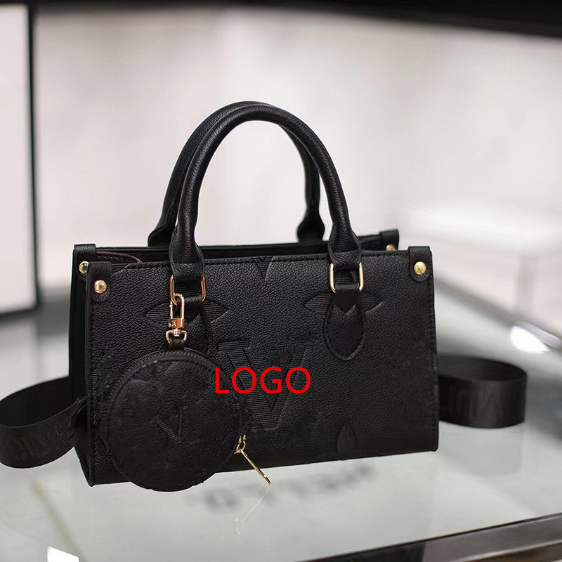 Foreign Trade 2024 New Mini Tote Bag Embossed Pu Handbag Shoulder Large Capacity Women's Bag Portable Oblique Bag Wholesale