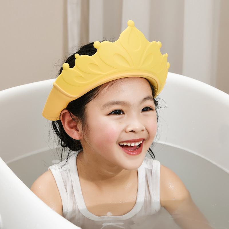 Baby Shampoo Cap Eye Protection Ear Protection Soft Rubber Shampoo Cap Infant Children‘s Bathing Shower Cap Children Waterproof Bath Shampoo Cap