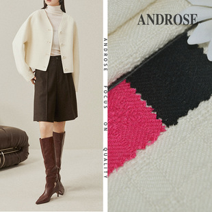 美利奴羊毛面料 秋冬大衣毛料 双面粗纺素色羊绒双面呢面料-阿里巴巴