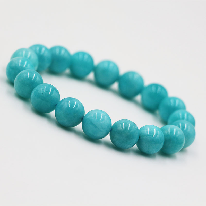 天然水晶批发 天河石手链 秘鲁天河石手链 绿色宝石天河石手串 7a