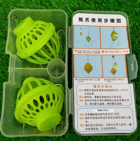 威娜熊爪水怪钩笼子浮钓鲢鳙鱼钩套装钓组夜光爆炸钩水雷浮球x06